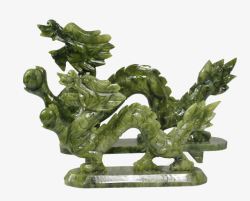 翡翠中国龙雕像素材