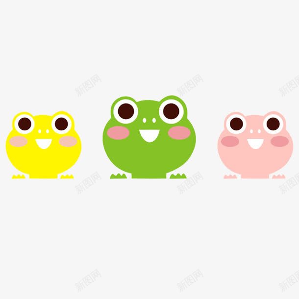 三只可爱小青蛙png免抠素材_新图网 https://ixintu.com 三只 可爱 小青蛙