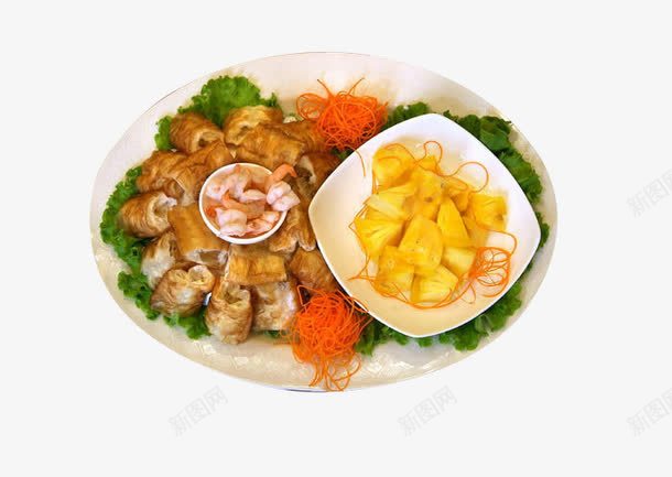 油条菠萝虾png免抠素材_新图网 https://ixintu.com 油条菠萝虾 美味 美食 餐饮 饮食
