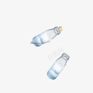瓶子png免抠素材_新图网 https://ixintu.com 卡通 漂流瓶 瓶子 蓝色