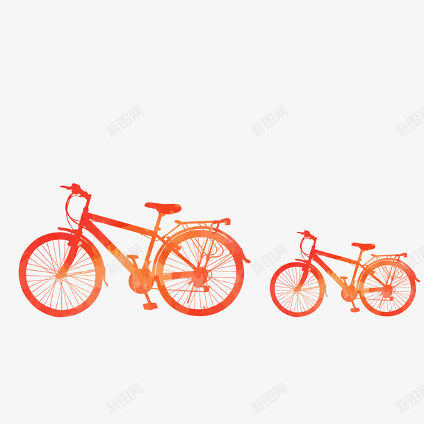 自行车剪影psd免抠素材_新图网 https://ixintu.com 交通工具 剪影 单车剪影 卡通 自行车