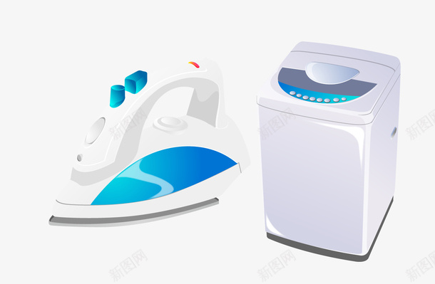 熨斗矢量图eps免抠素材_新图网 https://ixintu.com 洗衣 洗衣机 烫衣 熨斗 矢量图