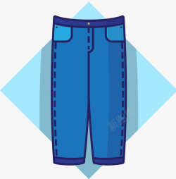蓝色长款运动裤素材