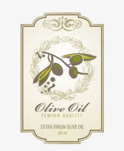 矢量橄榄油标签植物油商标矢量图高清图片