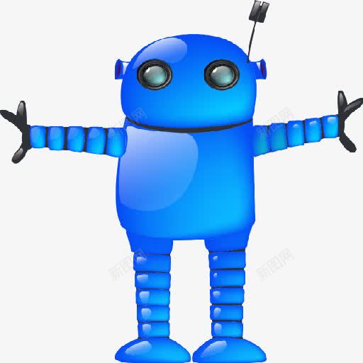 蓝色的机器人大的安卓png免抠素材_新图网 https://ixintu.com blue robot 机器人 蓝色的