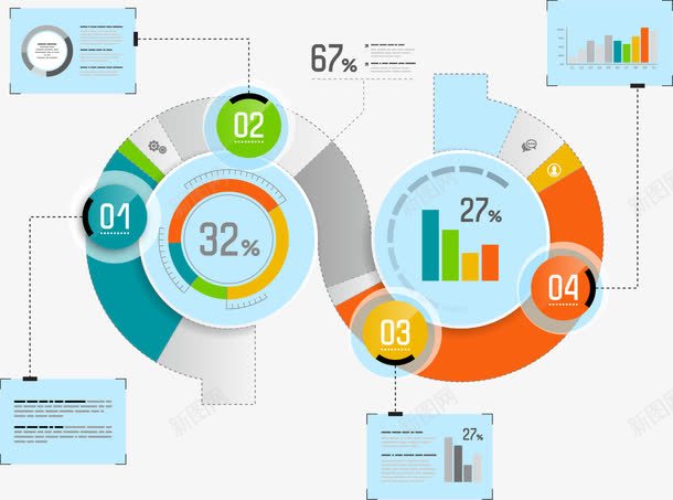 数据分析扇形统计png免抠素材_新图网 https://ixintu.com png 扇形 数据 标注线 矢量素材 统计表