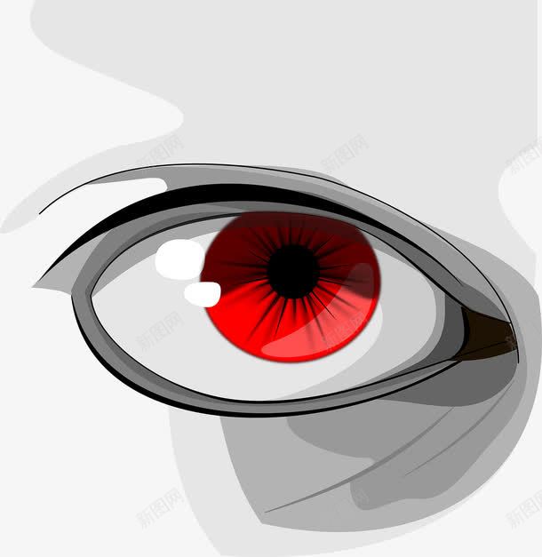 红色的左眼睛png免抠素材_新图网 https://ixintu.com 卡通眼睛 卡通眼睛矢量图 左眼 手绘眼睛 眼睛 眼睛矢量图 红色