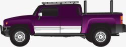 紫色卡车矢量图素材