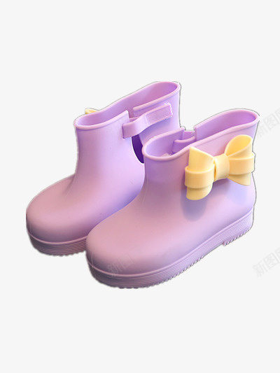 小孩雨鞋png免抠素材_新图网 https://ixintu.com 小孩雨鞋 紫色雨鞋 蝴蝶结 雨鞋素材