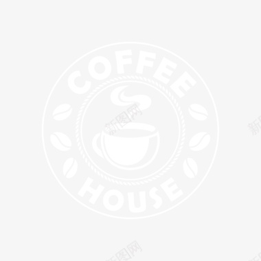 创意白色咖啡伴侣图标图标