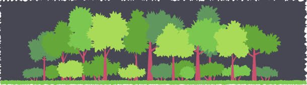 绿色树木banner背景jpg设计背景_新图网 https://ixintu.com 卡通树木 树木