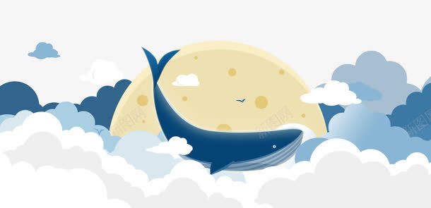 鲸鱼插画bannerpsd免抠素材_新图网 https://ixintu.com banner 插画 鲸鱼 鲸鱼插画免费下载