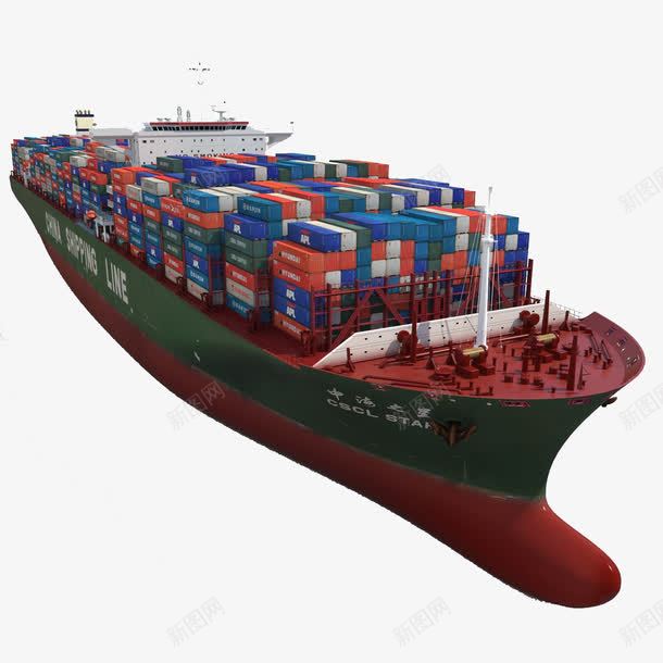 红绿两色海运船png免抠素材_新图网 https://ixintu.com 海上运送 海运船 红绿 红绿两色海运船 红绿色海运船 货物 运送货物