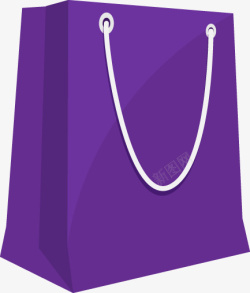 紫色购物袋素材
