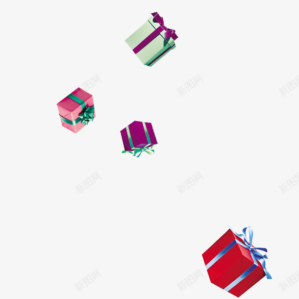 漂浮的礼盒png免抠素材_新图网 https://ixintu.com 丝带 漂浮 礼物 礼盒