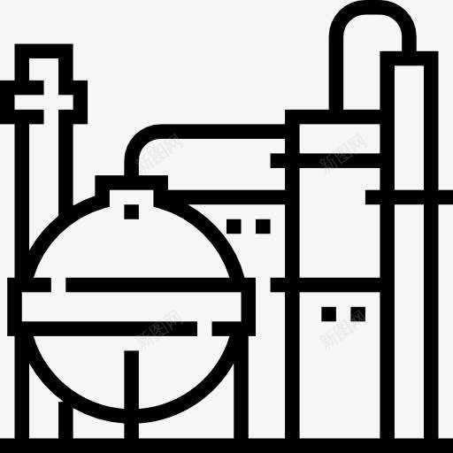 炼油厂图标png_新图网 https://ixintu.com 工业 建筑 炼油厂 石油