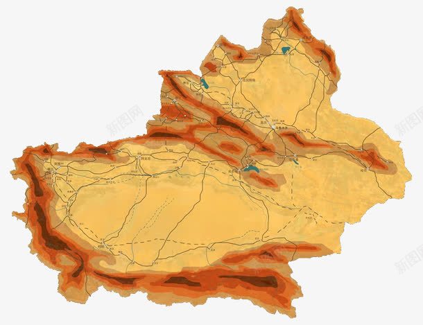 创意新疆地图png免抠素材_新图网 https://ixintu.com 中国新疆 创意 地图 新疆 新疆地图 新疆省地图