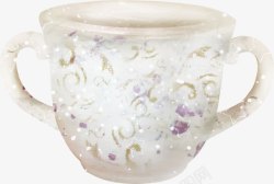 瓷杯装饰手绘花纹装饰白色茶杯瓷杯高清图片