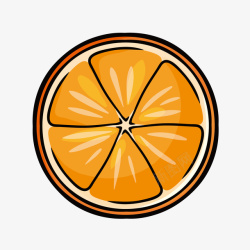 手绘水果橙子矢量图素材