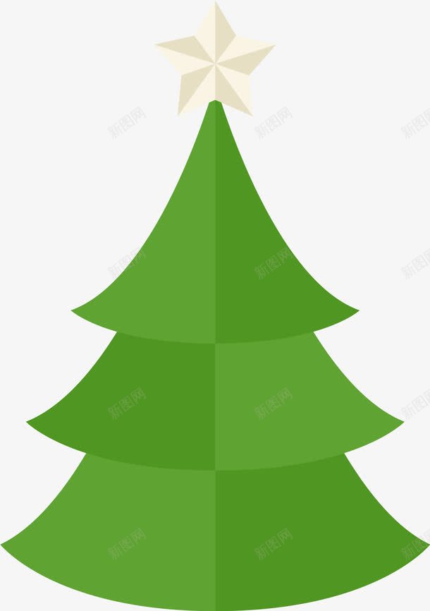 冬日绿色星星圣诞树png免抠素材_新图网 https://ixintu.com 冬日树木 圣诞快乐 圣诞树 圣诞节 节日树木 装饰图案