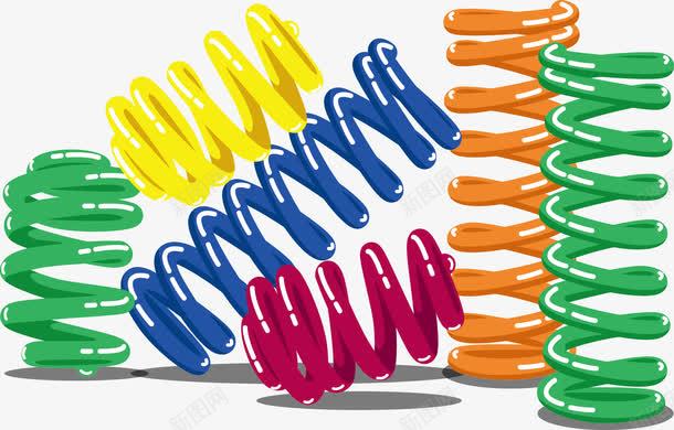 彩色弹簧png免抠素材_新图网 https://ixintu.com 减震 弹簧 彩色 红色 缓冲