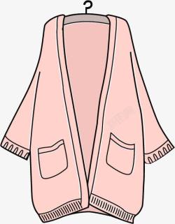 粉色毛衣外套素材