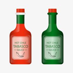 塑料卡红绿色可回收的塑料番茄酱包装卡高清图片