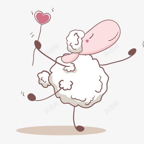 卡通小羊png免抠素材_新图网 https://ixintu.com png图形 png装饰 动物 卡通 小羊 装饰
