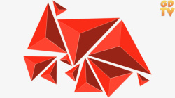 红色三角形椎体素材