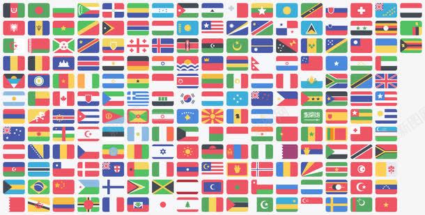 很多国家的国旗png免抠素材_新图网 https://ixintu.com 卡通 可爱 漂亮