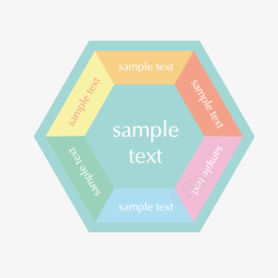 六边形大文本框矢量图素材