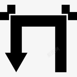 箭头与两直角图标图标