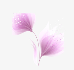 紫色唯美花朵矢量图素材