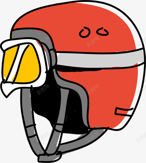 保护头盔头盔风格png免抠素材_新图网 https://ixintu.com 保护头盔 冬季运动 卡通运动 滑雪运动 装备 运动装备