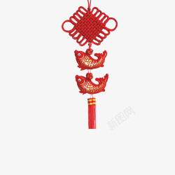 中国结扣带鱼的中国结高清图片