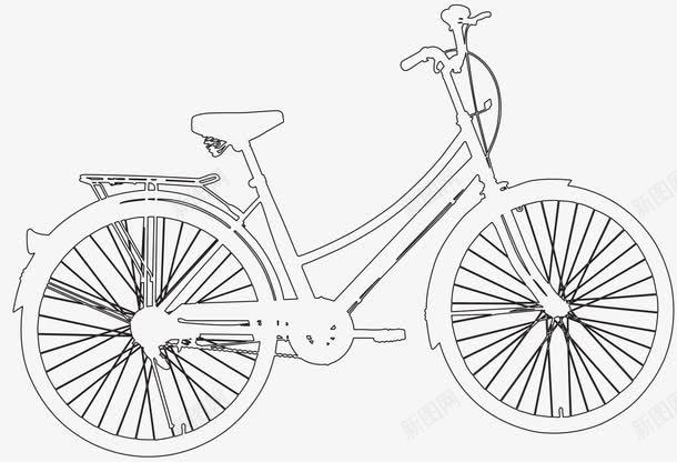 自行车轮廓png免抠素材_新图网 https://ixintu.com 仿捷淑女自行车 免扣素材 广告设计 自行车轮廓 车轮廓