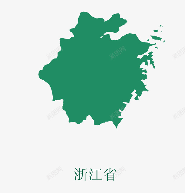 浙江省地图png免抠素材_新图网 https://ixintu.com png素材 地图 浙江省 绿色地图