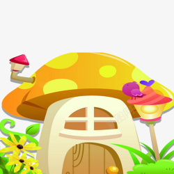 蘑菇屋子卡通蘑菇屋高清图片