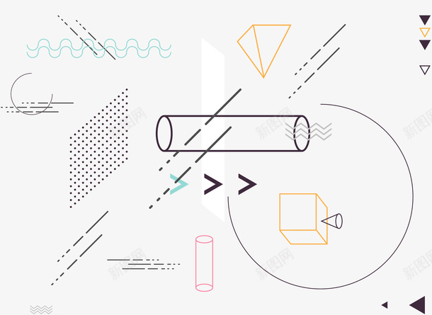 简约几何元素矢量图ai免抠素材_新图网 https://ixintu.com 几何图形 矢量装饰 简约 装饰几何图形 装饰图案 矢量图