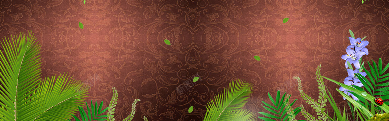 欧式墙纸植物背景psd设计背景_新图网 https://ixintu.com 植物 欧式墙纸 海报banner 纹理 质感
