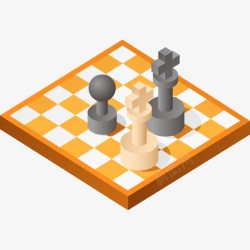 手绘国际象棋素材