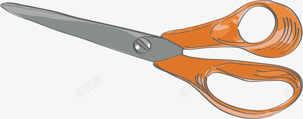 手绘黄色剪刀工具png免抠素材_新图网 https://ixintu.com 手绘剪刀 水彩 渐变 简约 裁剪工具 黄色剪刀
