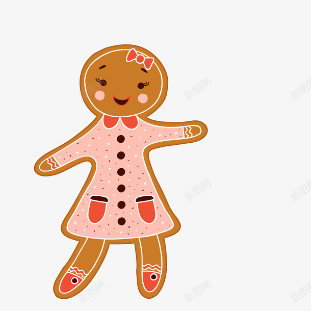 卡通手绘人物饼干图矢量图ai免抠素材_新图网 https://ixintu.com 人物 人物饼干 卡通的 好吃的 手绘的 红色的 美味 美食 裙子 饼干 矢量图