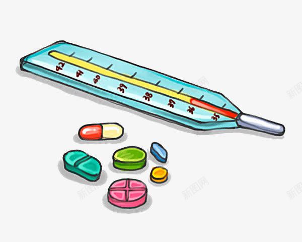 温度仪器png免抠素材_新图网 https://ixintu.com 体温计 度数 水银 温度计 药片 西药 量温仪器