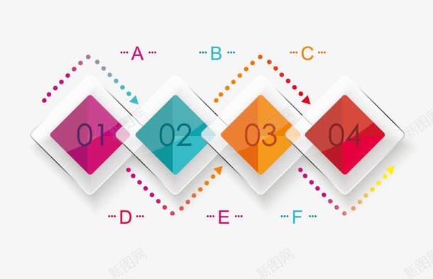 彩色菱角PPT图表png免抠素材_新图网 https://ixintu.com PPT图表 信息图表 信息标签 商务金融 彩色 演示图形 菱角