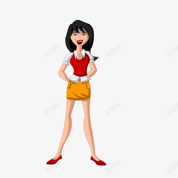 时尚简约短裙长腿女子png免抠素材_新图网 https://ixintu.com 时尚 短裙 简约 长腿女子