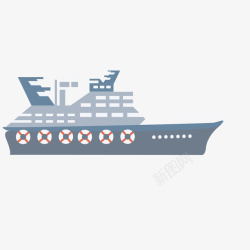 灰色轮船扁平化灰色的轮船矢量图高清图片