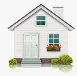 房子花纹手绘小房子高清图片