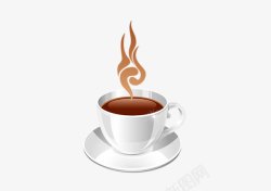 一杯热饮冒热气的咖啡高清图片
