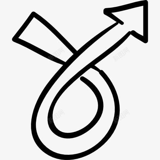 环的右箭头的轮廓图标png_新图网 https://ixintu.com 箭 箭头指向正确的方向